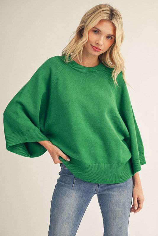 Jodifl Drop Shoulder Wide Sleeve Sweater