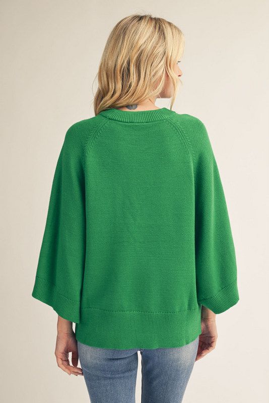 Jodifl Drop Shoulder Wide Sleeve Sweater