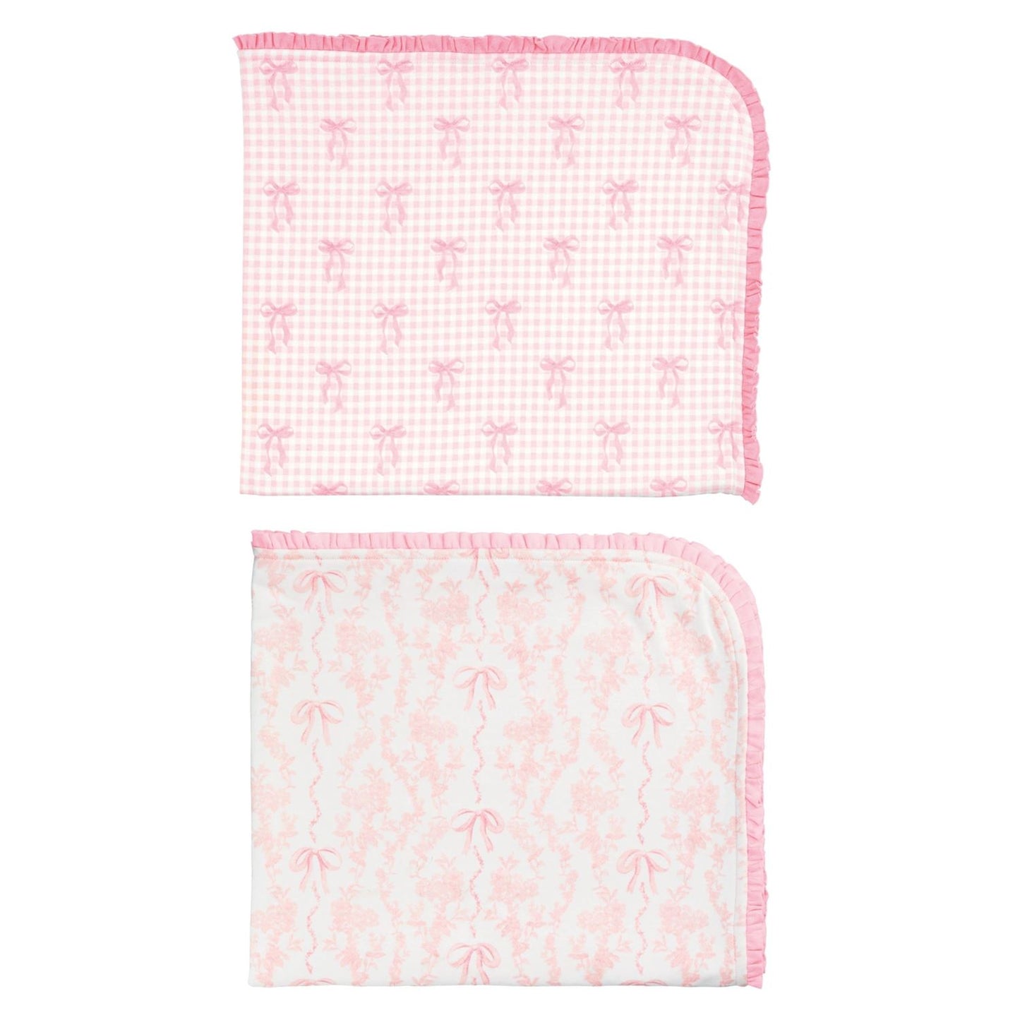 Mudpie Girl Bow Arrival Blankets