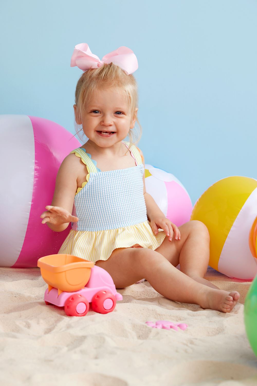 Mudpie Seersucker Ric Rac One Piece