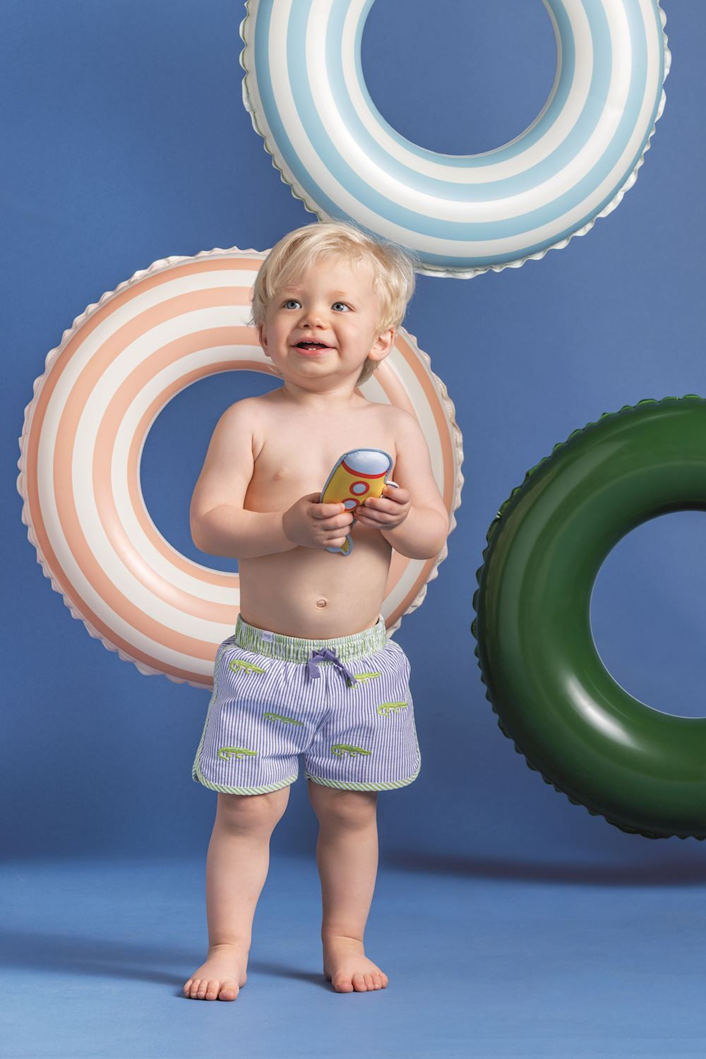 Mudpie Gator Embroidered Swim Trunks