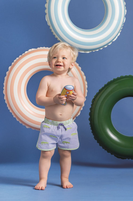 Mudpie Gator Embroidered Swim Trunks