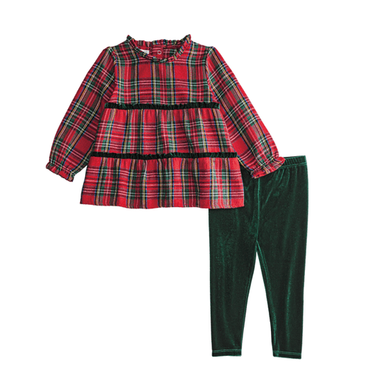 Mudpie Tartan Toddler Tunic & Leggings