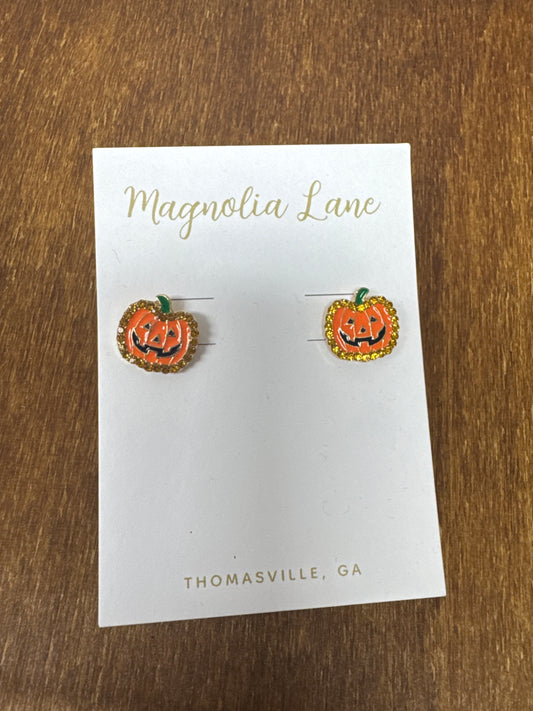 GS Pumpkin Enamel Studs