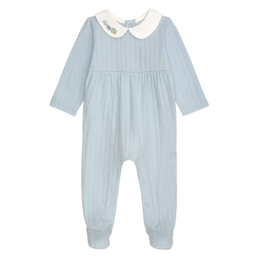 Mudpie Blue Layette Train Sleeper
