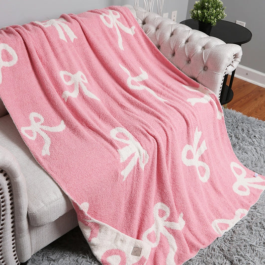 WT Reversible Ribbon Throw Blanket