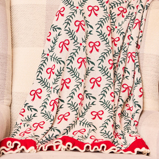 Mary Square Holiday Trellis Blanket