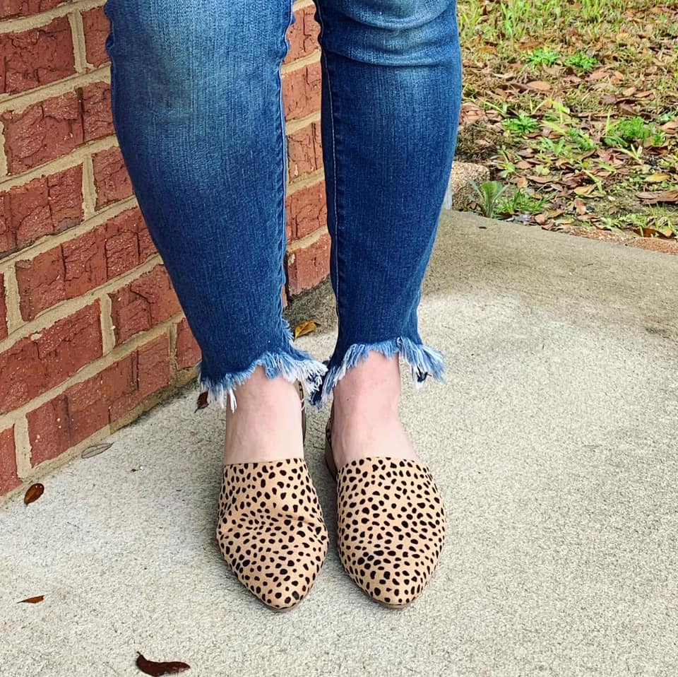 FG Dotted Leopard Heel Mules