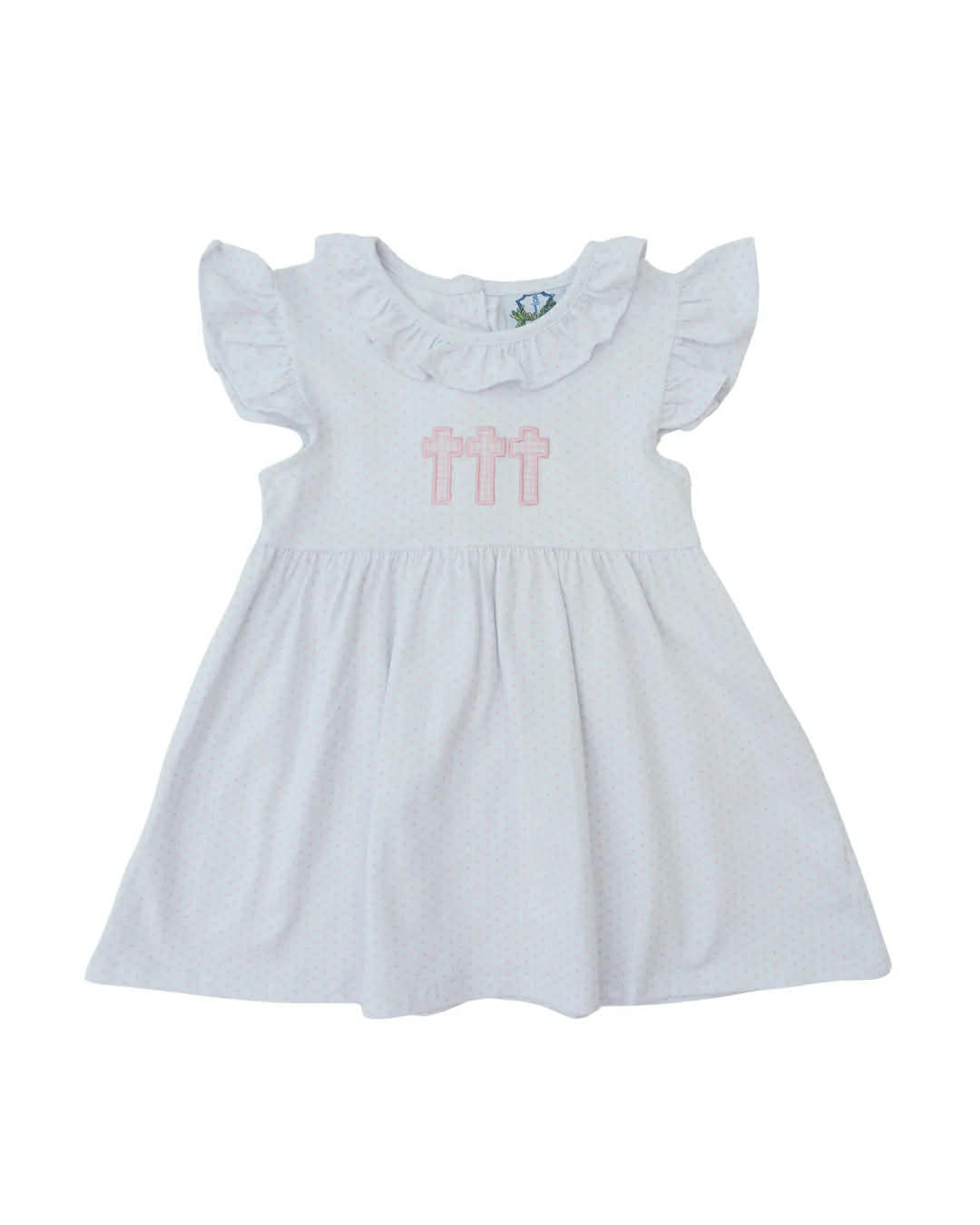 Southern Taters Pink Gingham Cross Trio Dress
