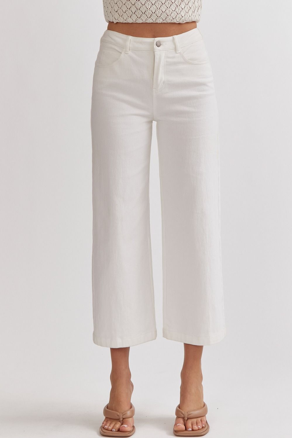 Entro Straight Leg Jean - White