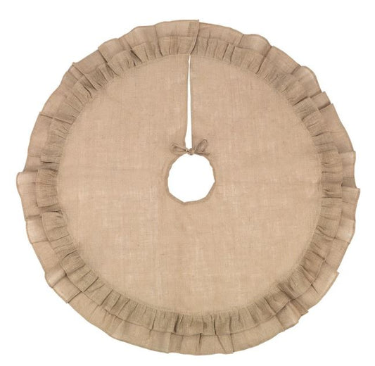 WB Burlap Ruffle Tree Skirt