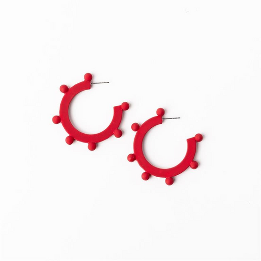 MM Red & Black Earrings - Astrid