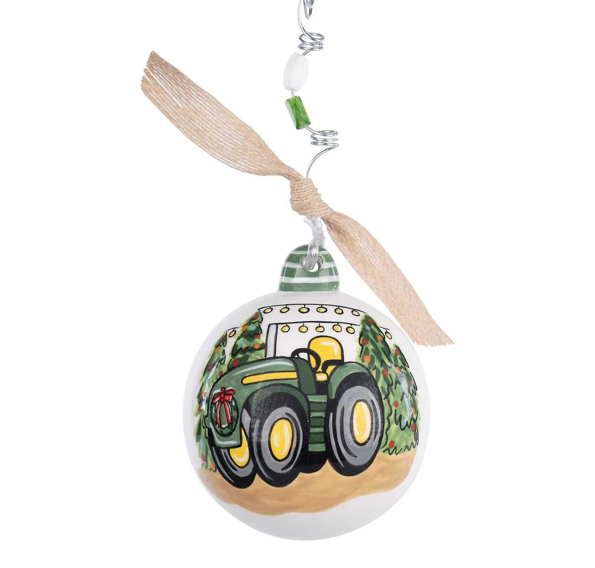 Glory Haus Green Tractor Ornament