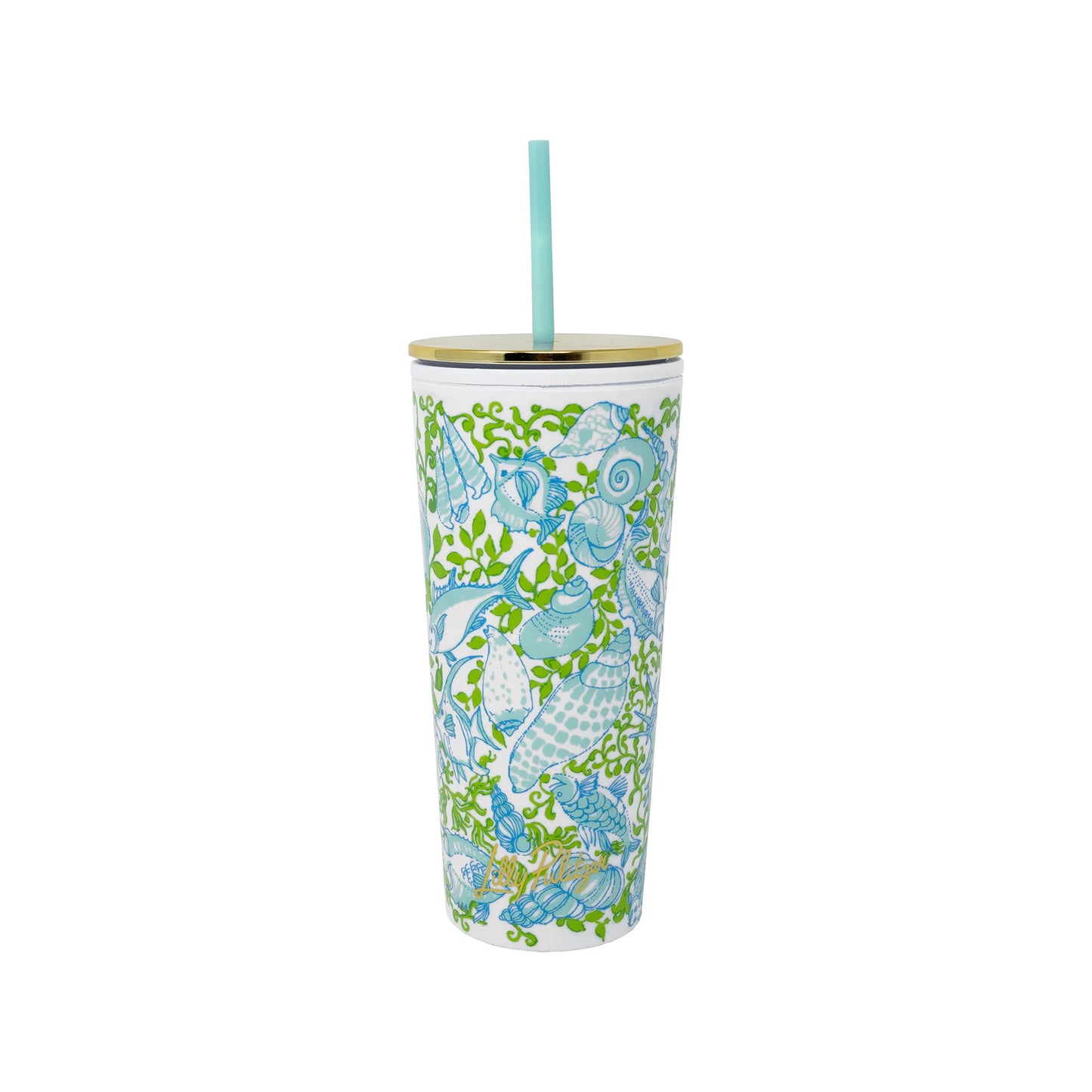 Lilly Pulitzer Straw Tumbler