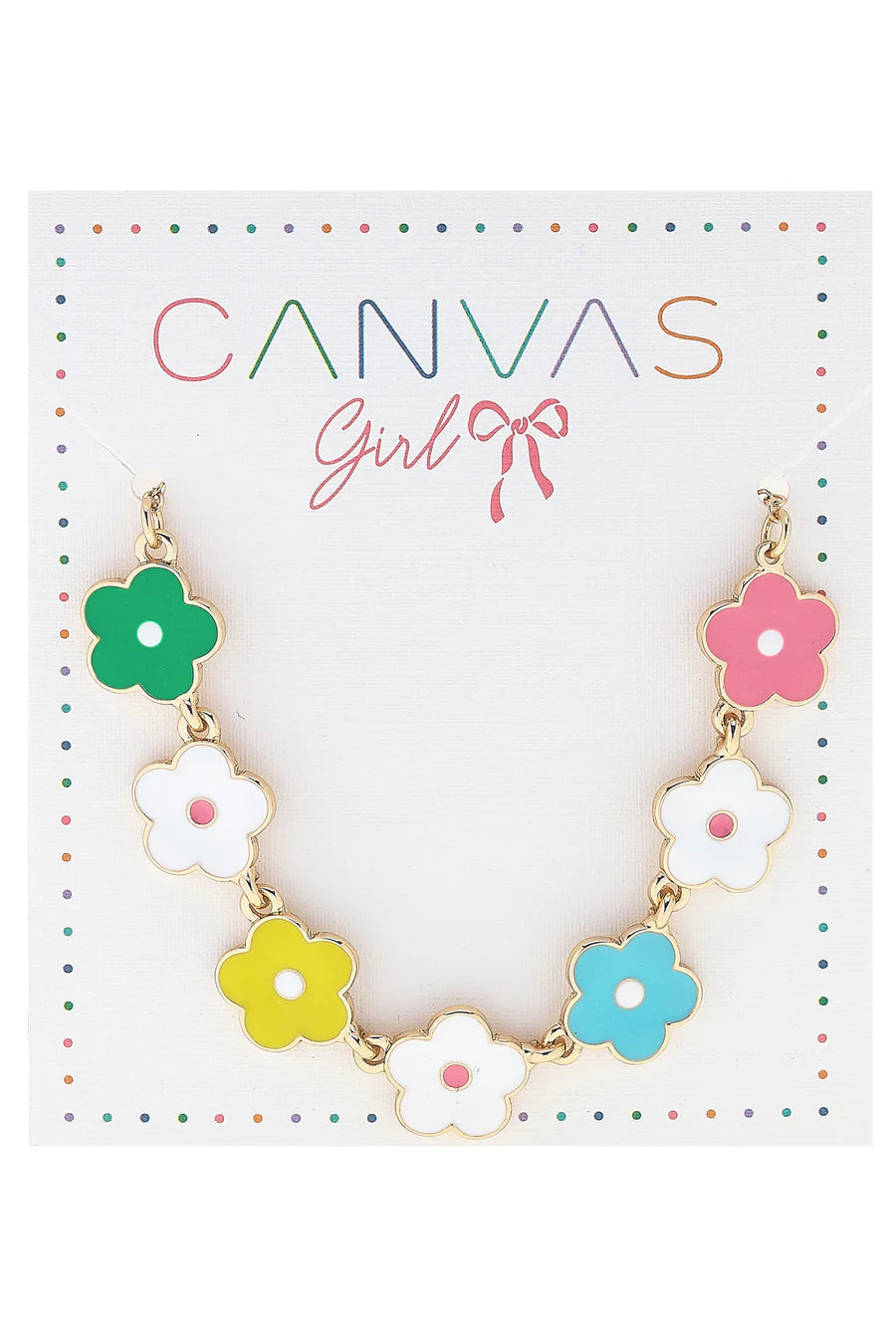 Canvas Pocket Full of Posies Children's Necklace