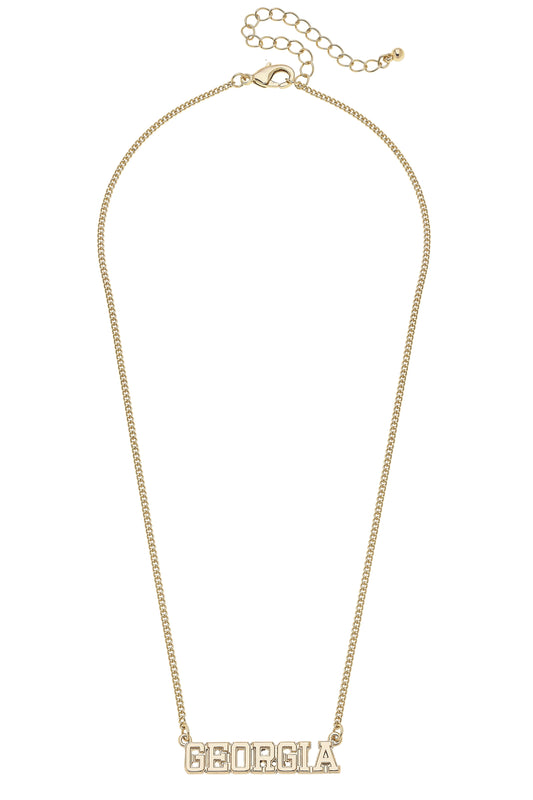 Canvas Varsity Outline Necklace
