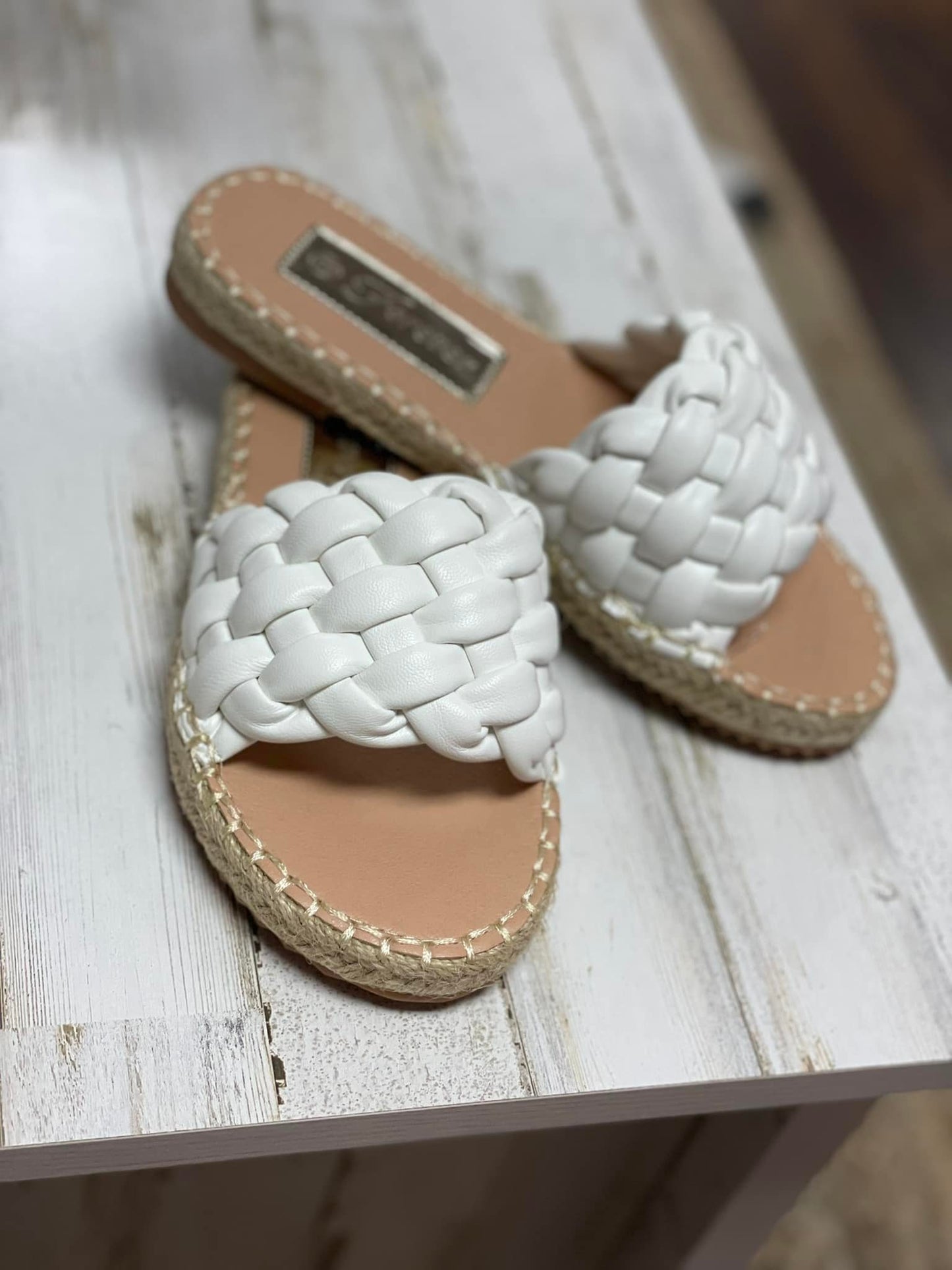 FG Quilted Espadrille - White