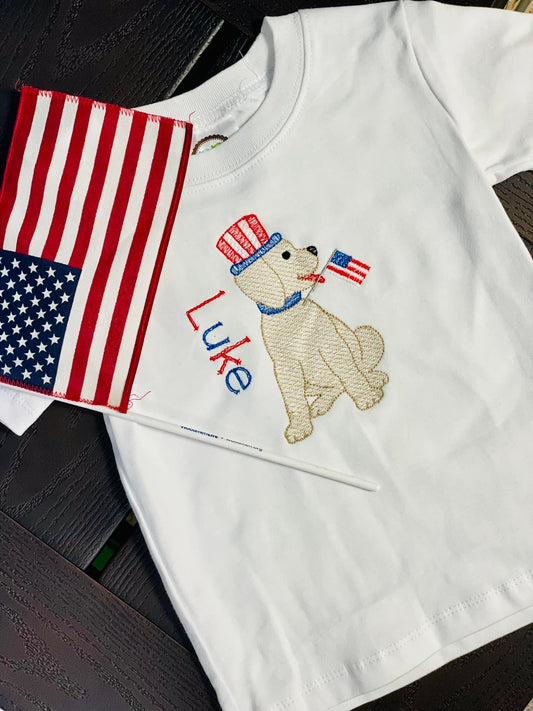 Sketch Stitch - Patriotic Pup