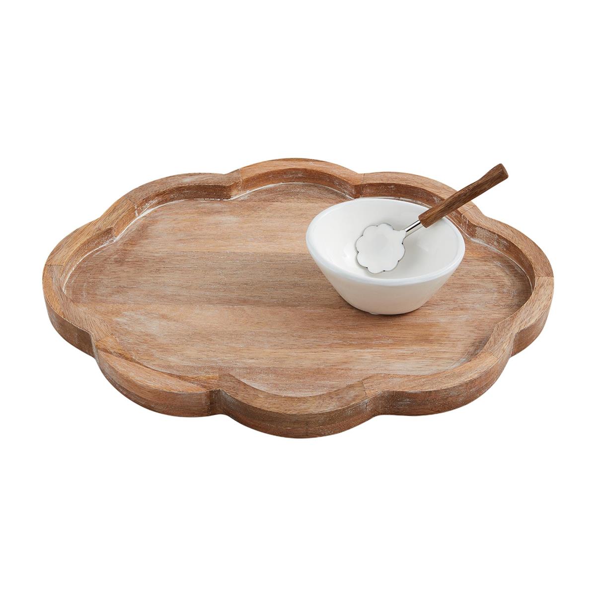 MP Scallop Mango Wood Tray & Serving Set