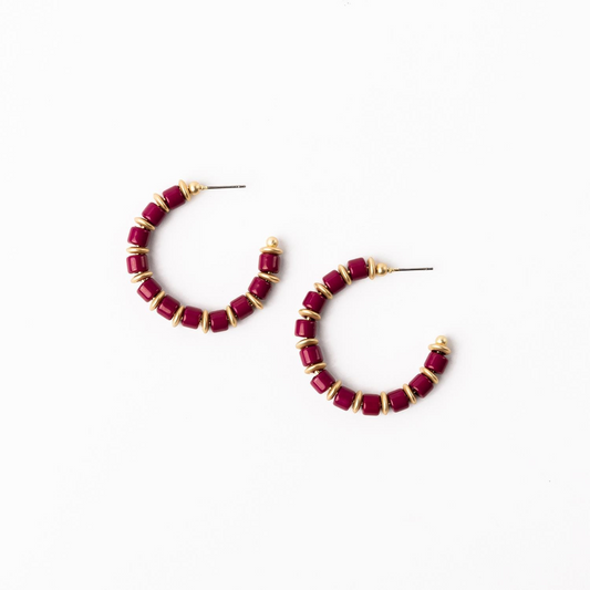 MM Garnet & Gold Earrings - Cara