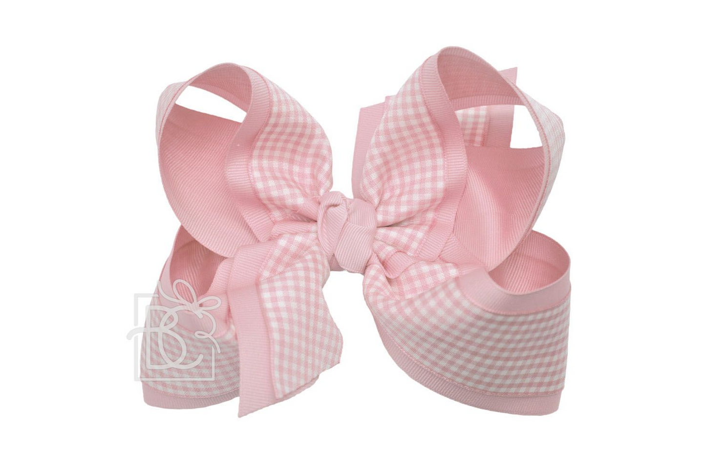 BC Alligator Hairbow - Pink Gingham
