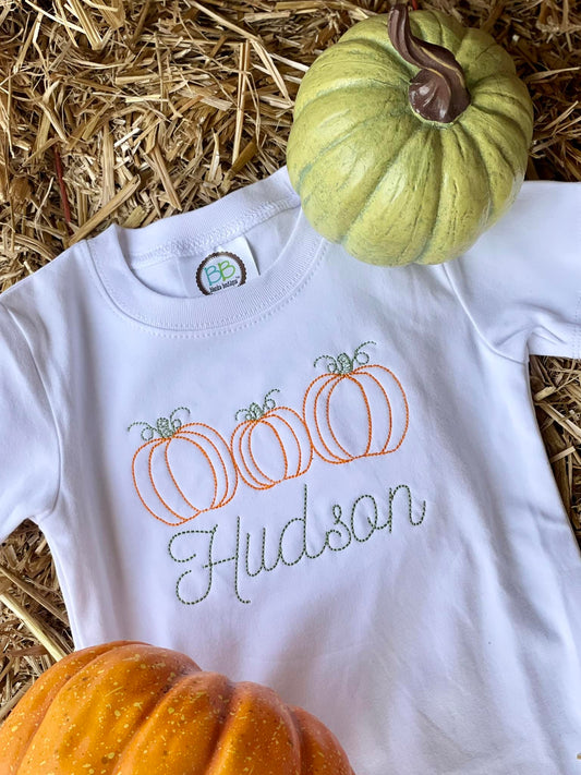 Sketch Stitch Shirt - Pumpkin Trio