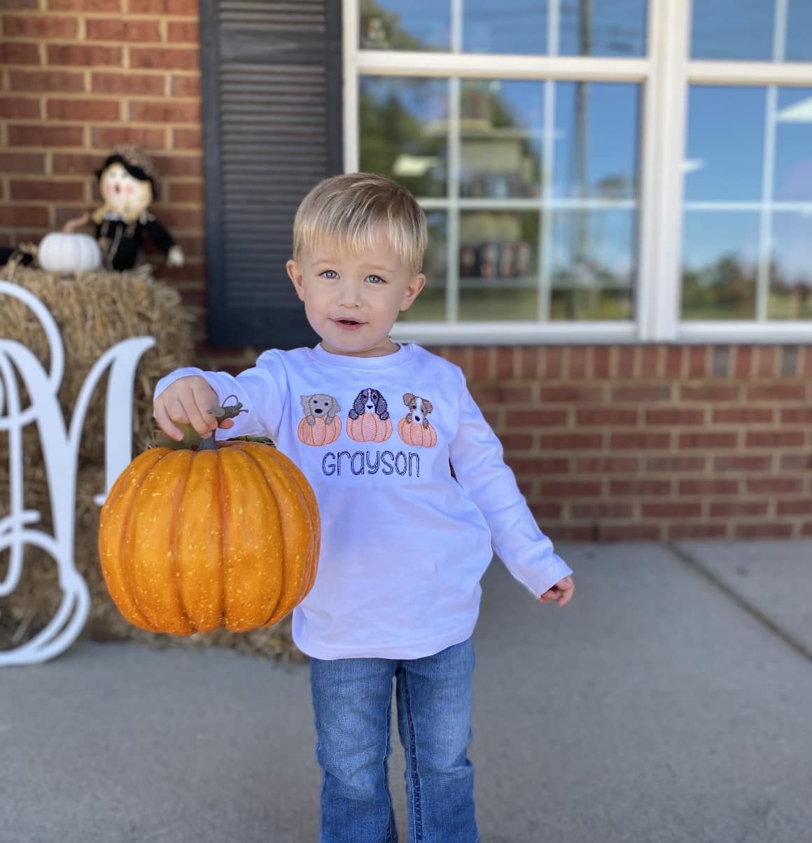 Sketch Stitch Shirt - Pumpkin Pups