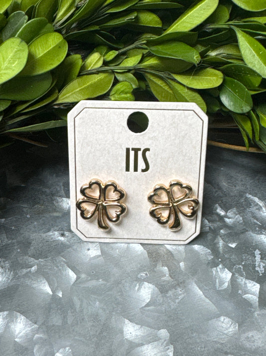 GS Gold Clover Earrings