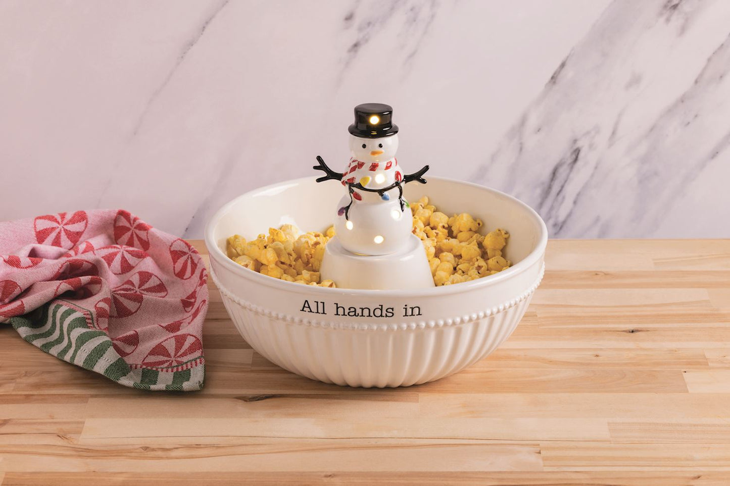 Mudpie Snowman Light-Up Sitter