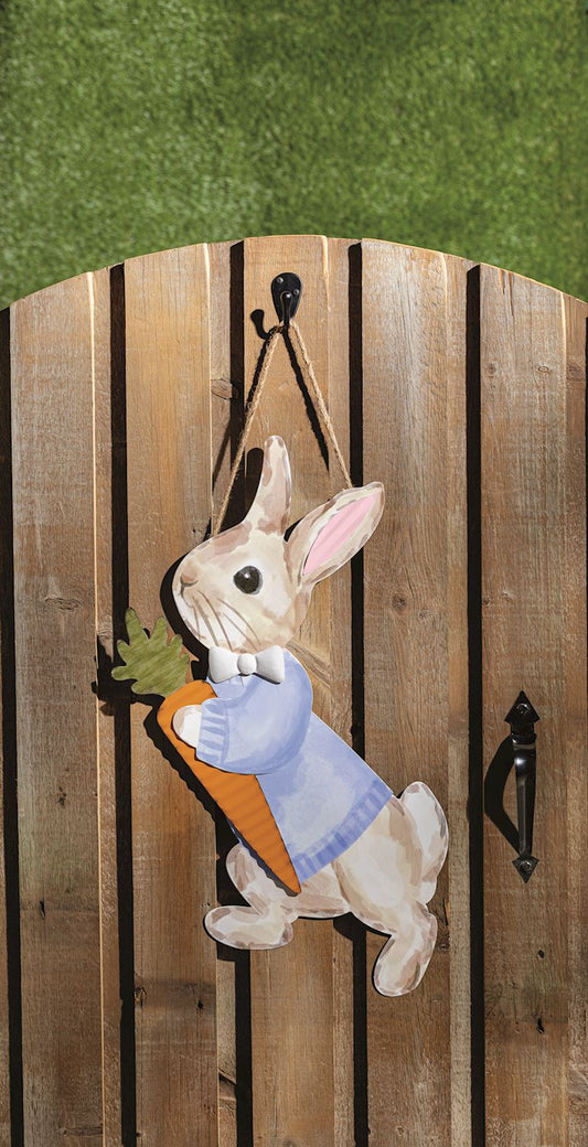 Mudpie Bunny Tin Door Hanger