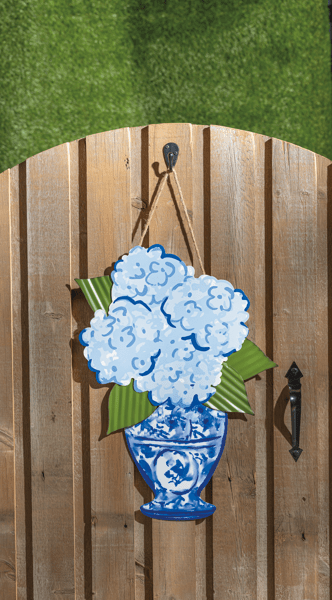 Mudpie Hydrangea Tin Door Hanger