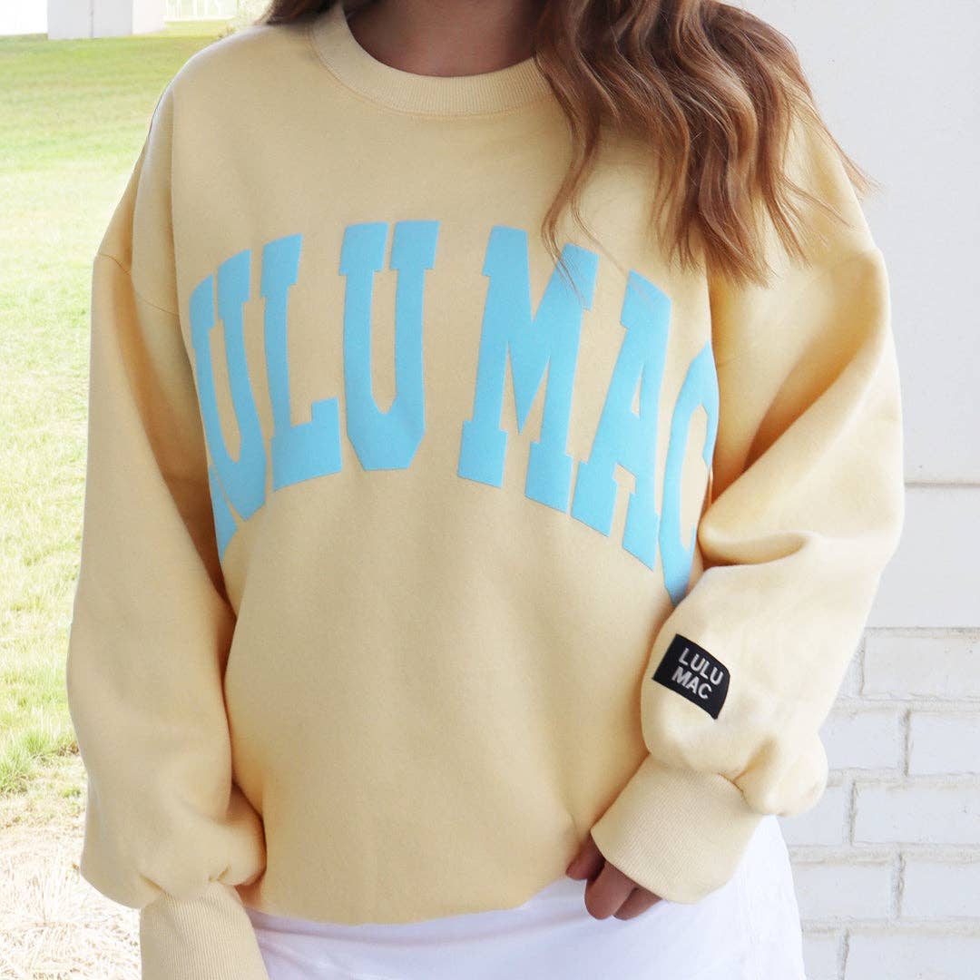 LULU MAC Sweatshirt - Butter/Light Blue