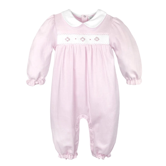 Petit Ami Smocked Flower Knit Longall