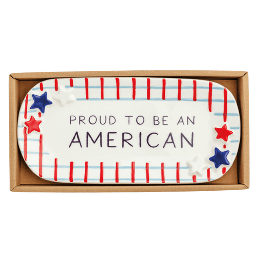 Mudpie Proud to be an American Tray