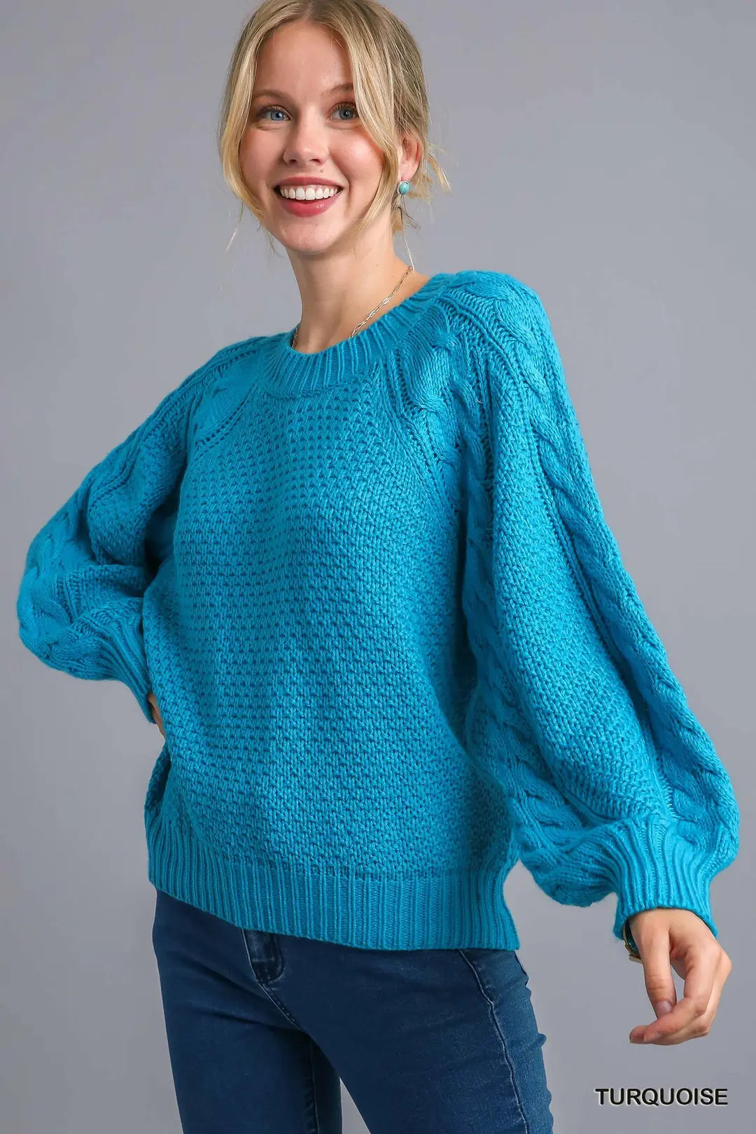 BF Umgee Chenille Cable Sweater