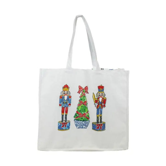 Jane Marie Festive Nutcracker Large Tote