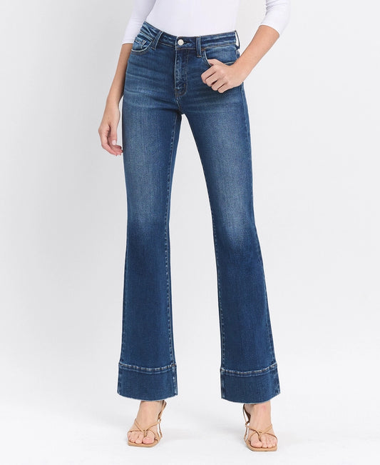 Vervet High Rise Trouser Hem Bootcut Jeans