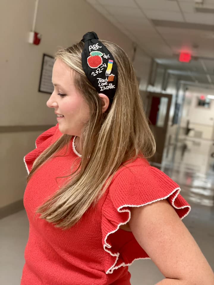 GS Teacher Themed Beaded Headband