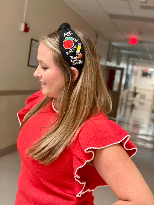 GS Teacher Themed Beaded Headband