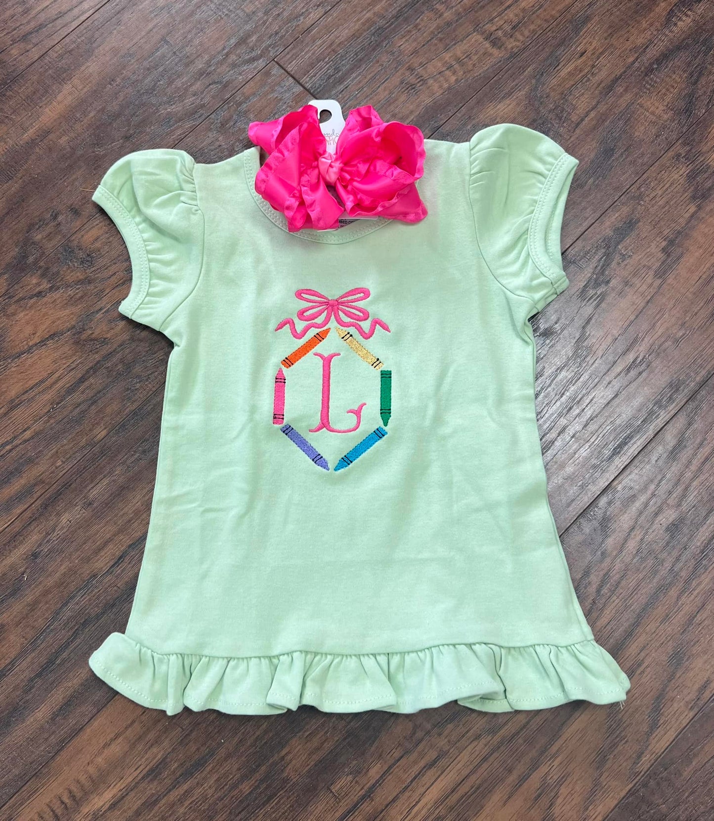 Sketch Stitch Shirt - Crayon Bow Frame