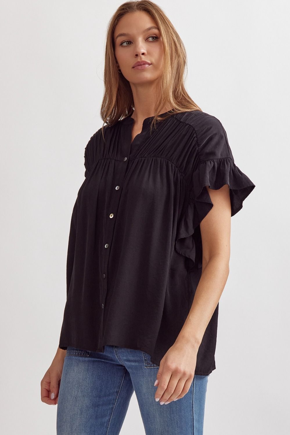 Entro Gathered Detail Top