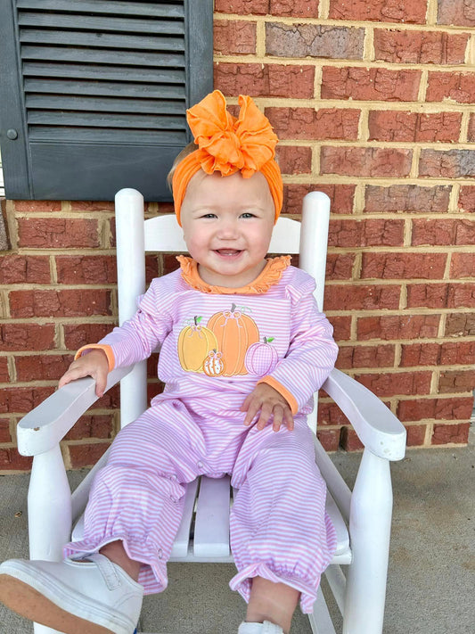 TS Pumpkin Patch LS Romper