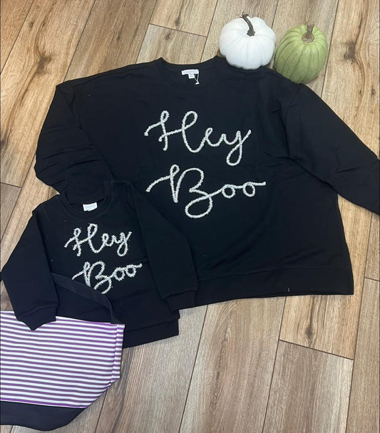 Mudpie Toddler Hey Boo Sweatshirt