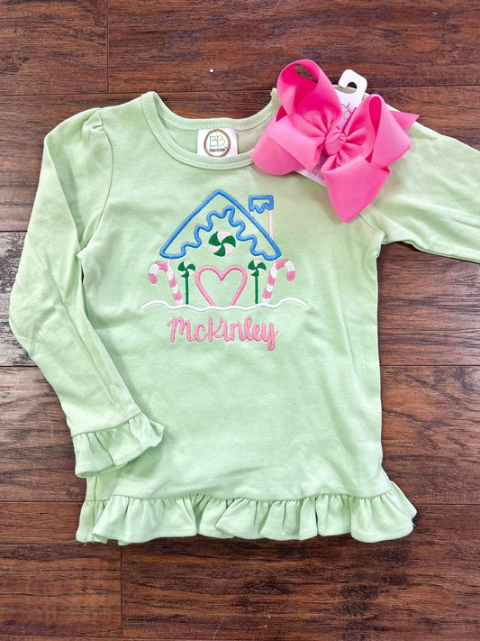 Sketch Stitch Shirt - Gingerbread Girl House