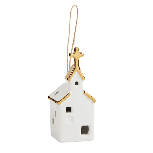 Mudpie Light Up Church Ornaments