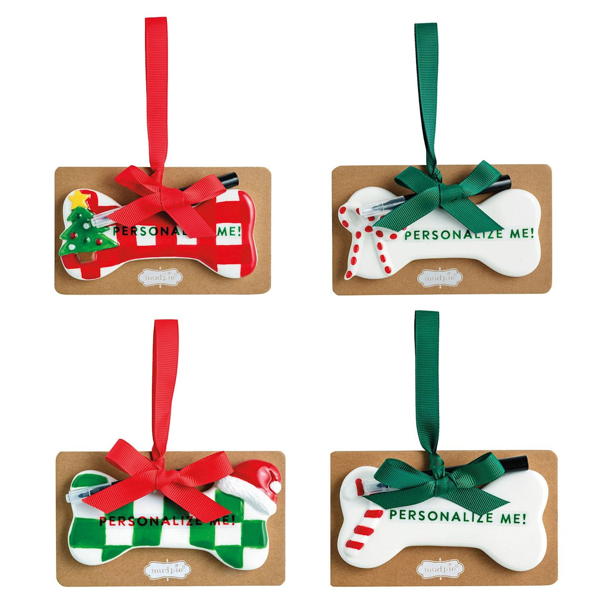 Mudpie Ceramic Bone Ornament