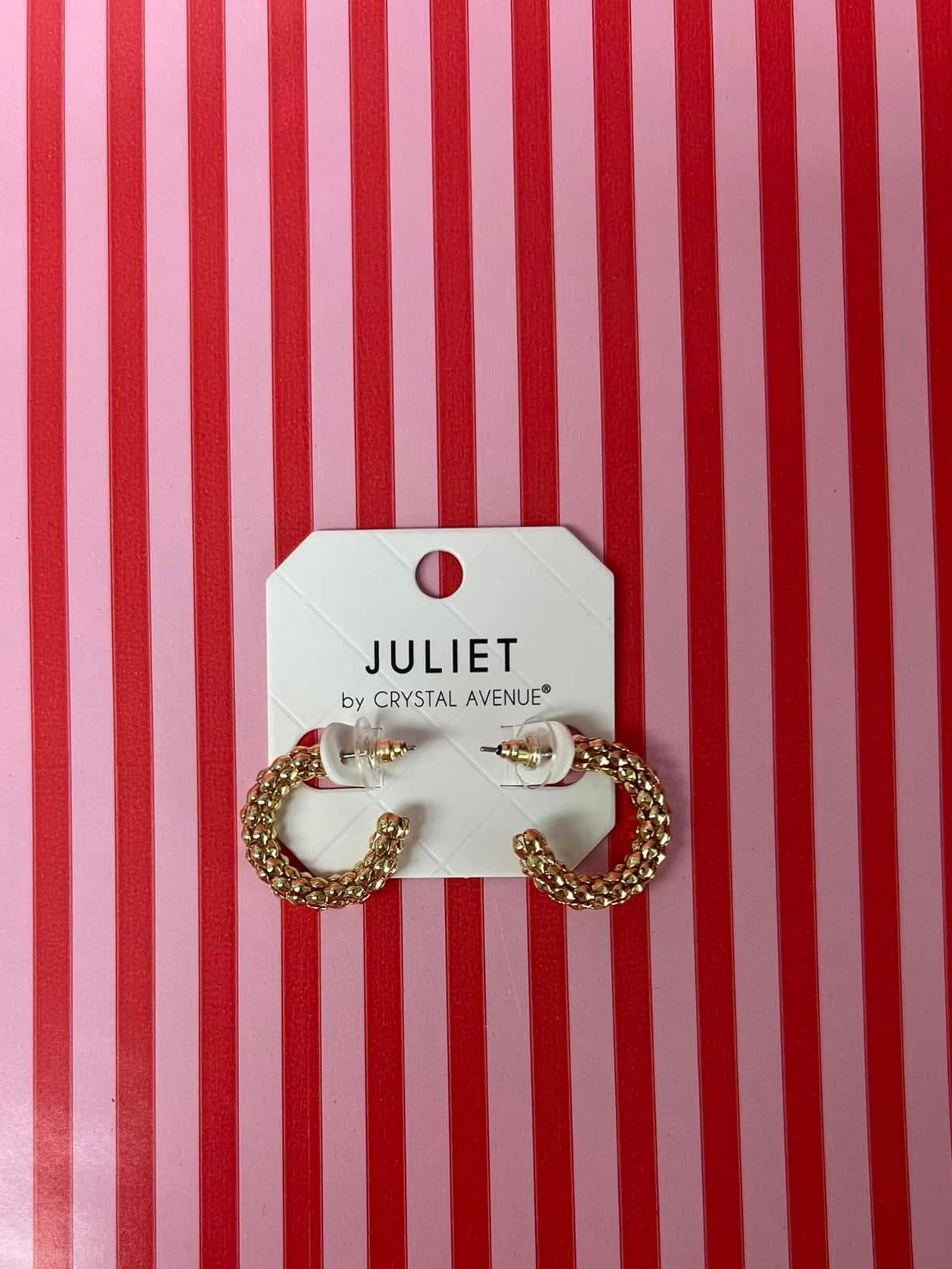 GS Small Textured Gold Hoops