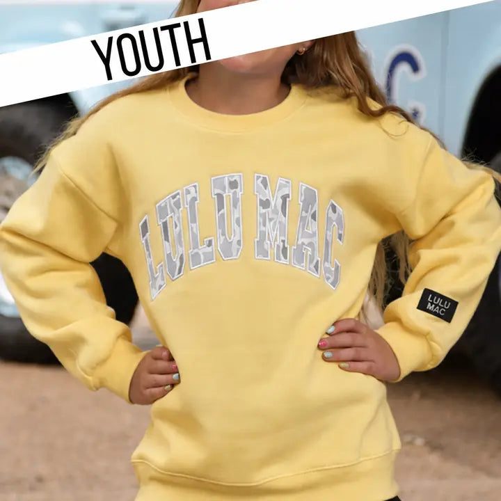 LULU MAC Youth Sweatshirt Butter with Camo