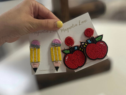 GS Beaded Teacher Earrings