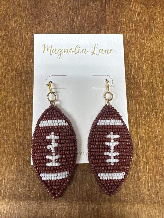 GS Football Beaded Earrings